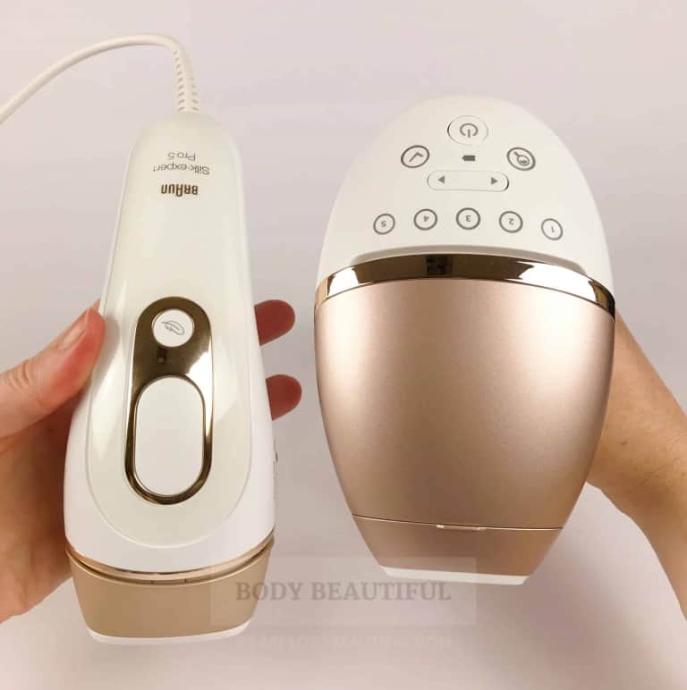 The controls on the Philips Lumea Prestige vs Braun Silk Expert Pro 5 are both clear and simple, bubt the Prestige has more buttons because it's manually controlled.