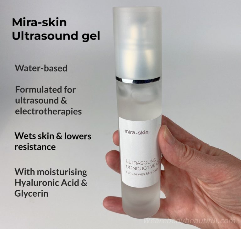 The Mira-skin ultrasound gel is a top alternative to the Nuface activators because ✔️ it's water-based, ✔️ formulated for ultrasound and electrotherapies, ✔️ it wets your skin and lowers the resistance, and ✔️ it's got moisturing ingredients too.