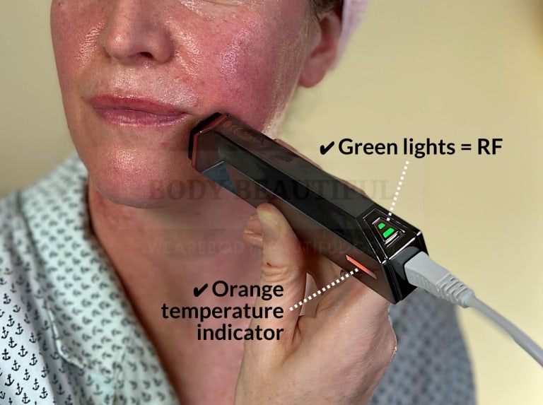 If you see the green RF and orange temperate light your doing really well!