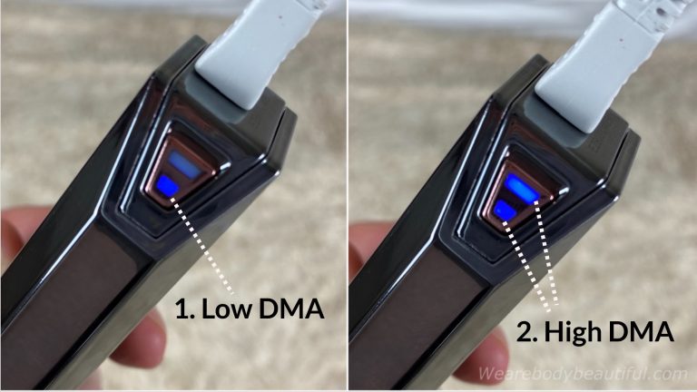 Low and HIGH DMA modes on the Tripollar Stop VX device